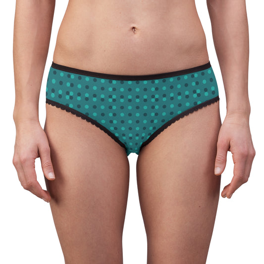 Teal Polka Dot Women's Briefs — Comfortable Everyday Underwear