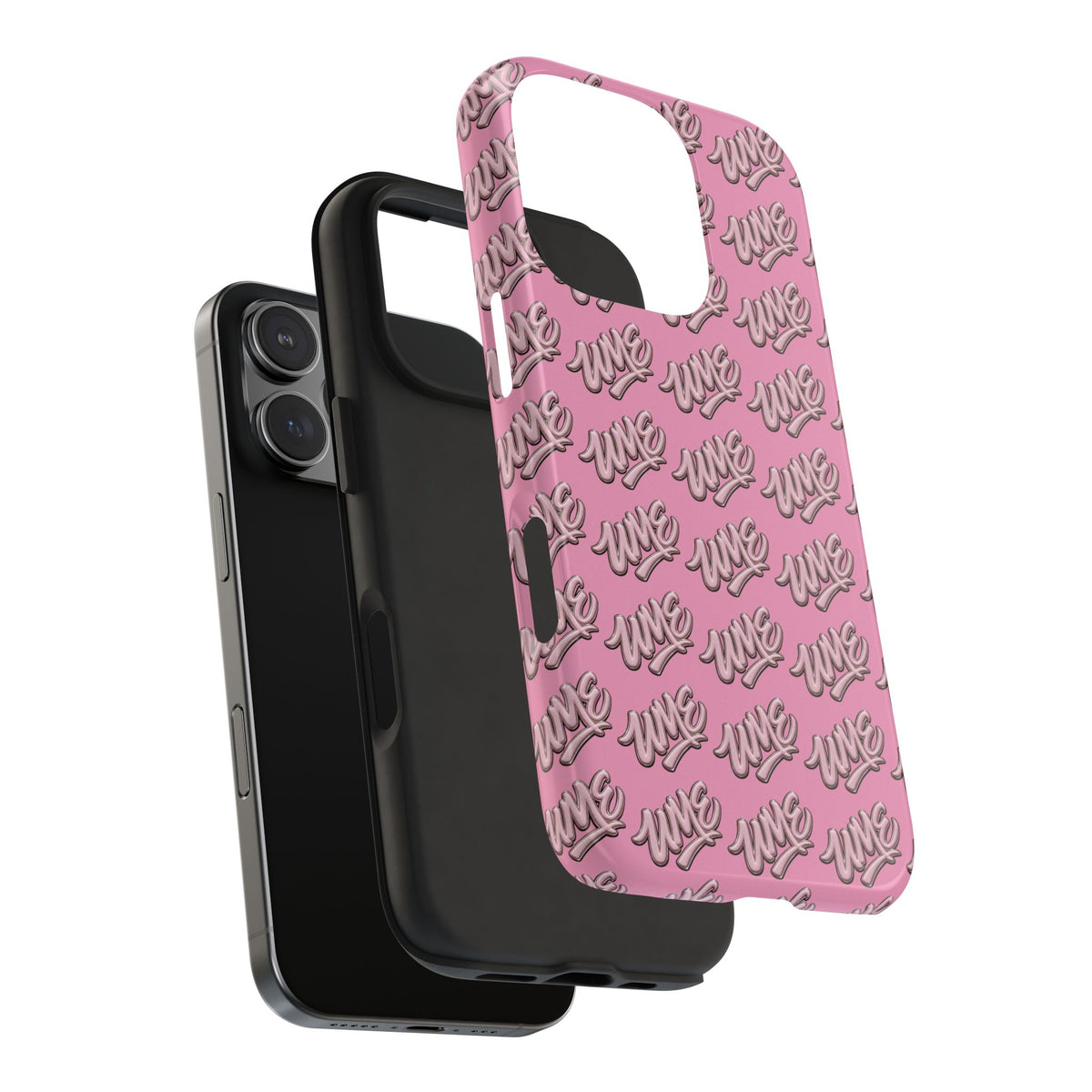 UME Tough Phone Case — Pink Logo Print | iPhone & Samsung