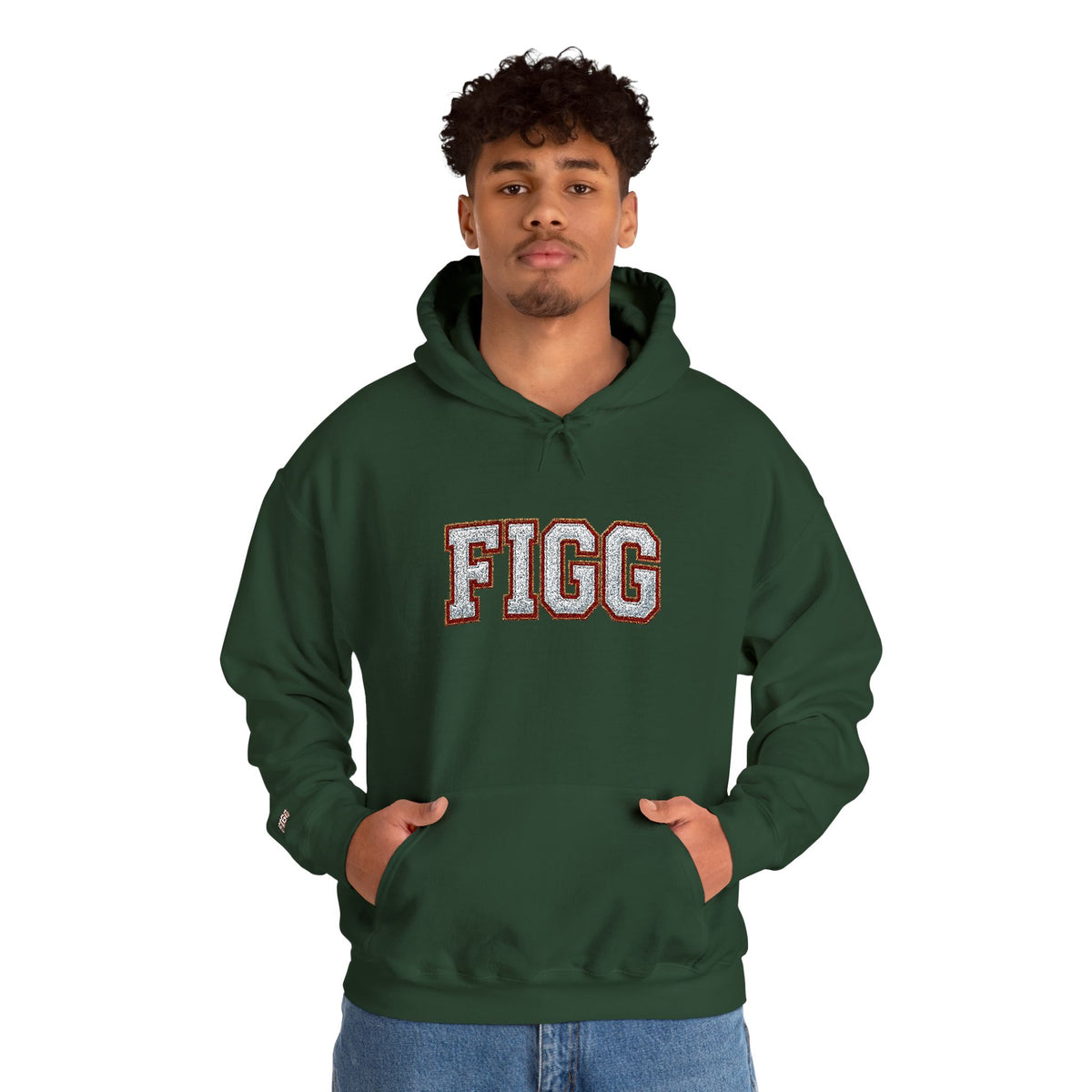 FFiGG Embroidered Varsity Hoodie — White, Black, Grey & More Colors