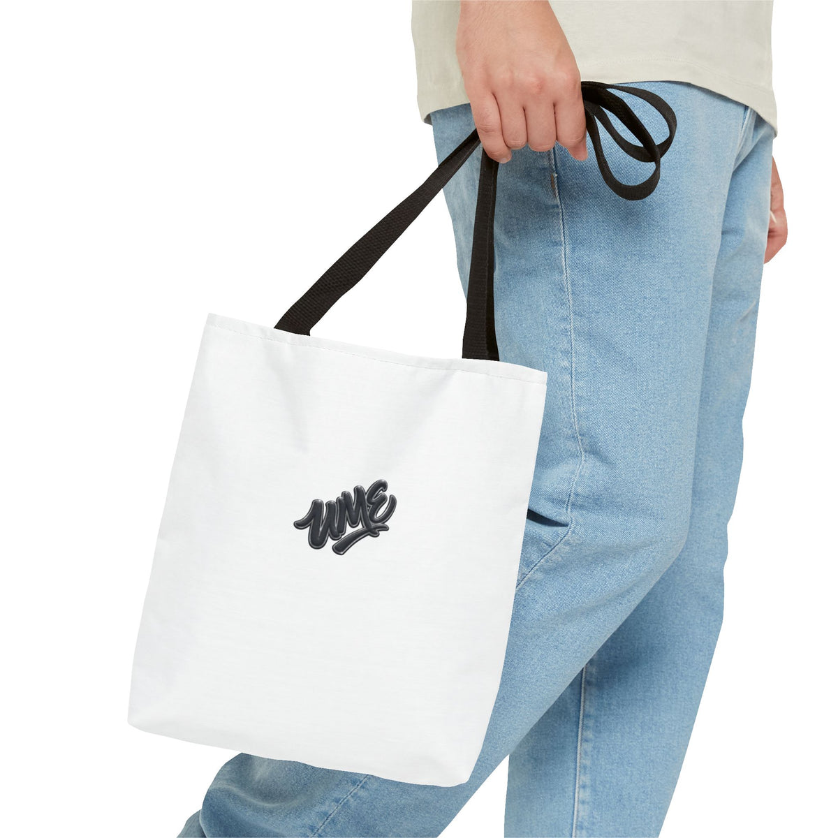 Tote Bag — White UME Black Logo Streetwear Carryall