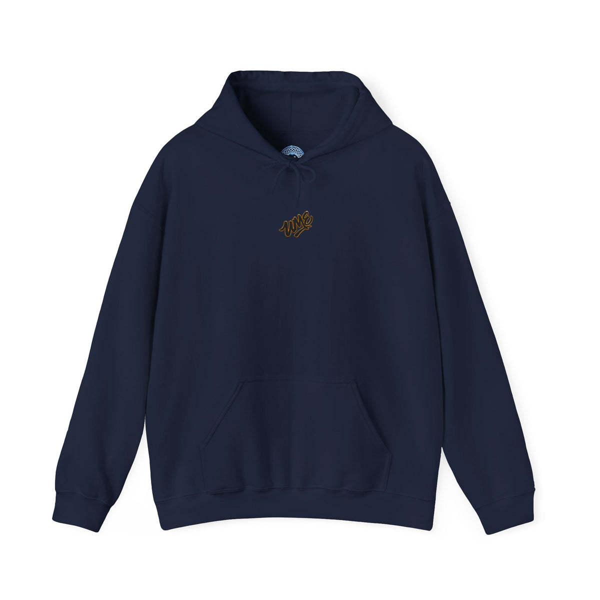 Hoodie — White UME Black Logo All-Over Print