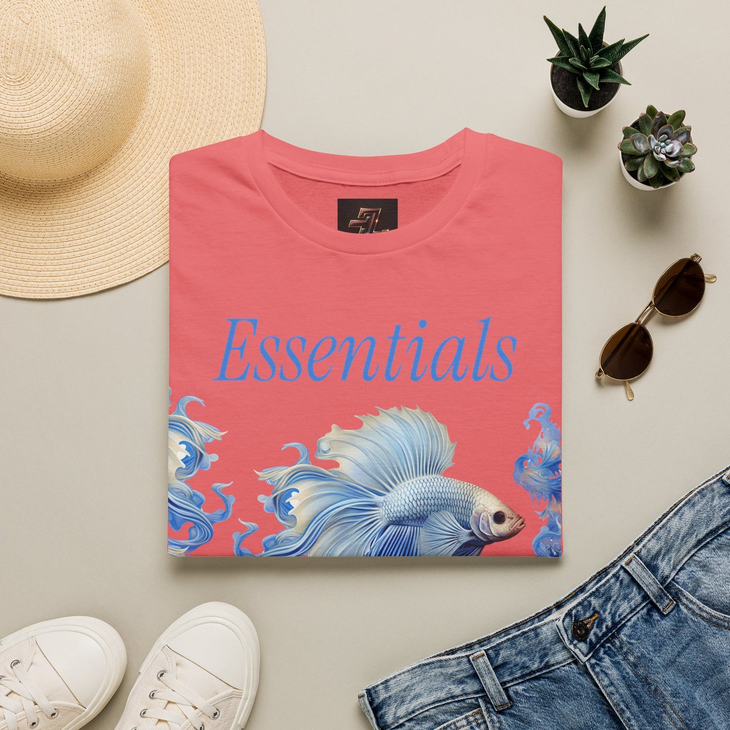 Essentials Betta Fish Graphic Tee — Softstyle Unisex T-Shirt