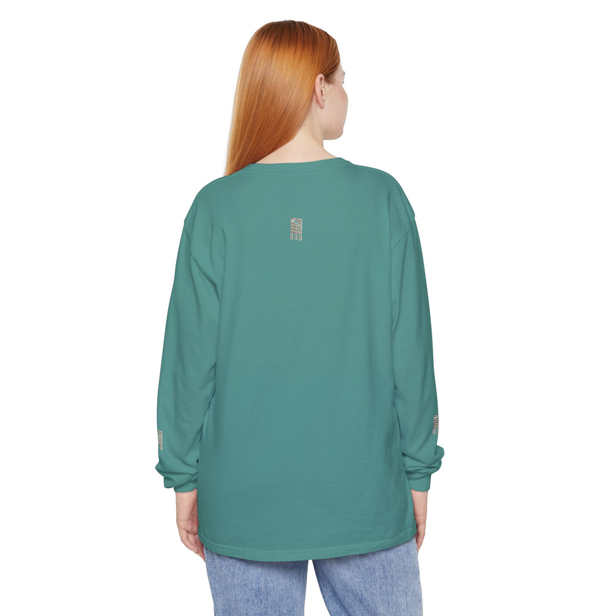 Garment-Dyed Long-Sleeve T-Shirt — Multi-Color Minimal Graphic