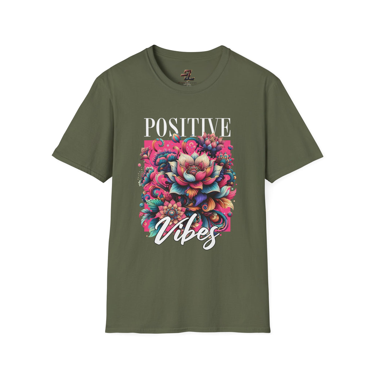 Positive Vibes T‑Shirt — Floral Retro Graphic Tee