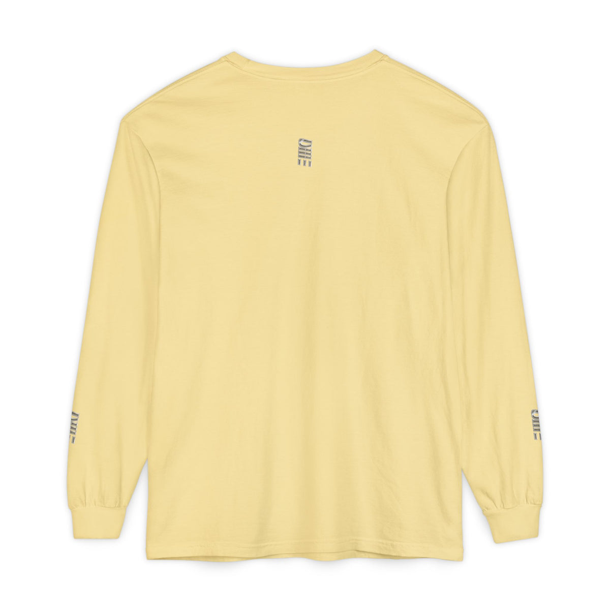 Garment-Dyed Long-Sleeve T-Shirt — Multi-Color Minimal Graphic
