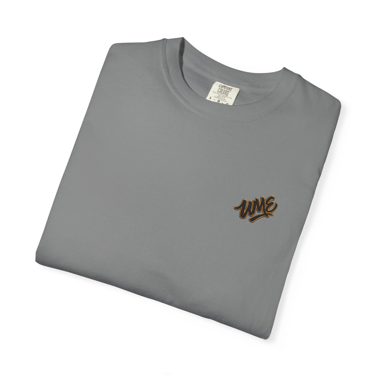 Garment-Dyed Heavyweight Tee — UME Black Logo Front & Back