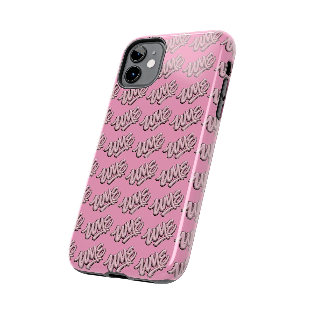 UME Tough Phone Case — Pink Logo Print | iPhone & Samsung