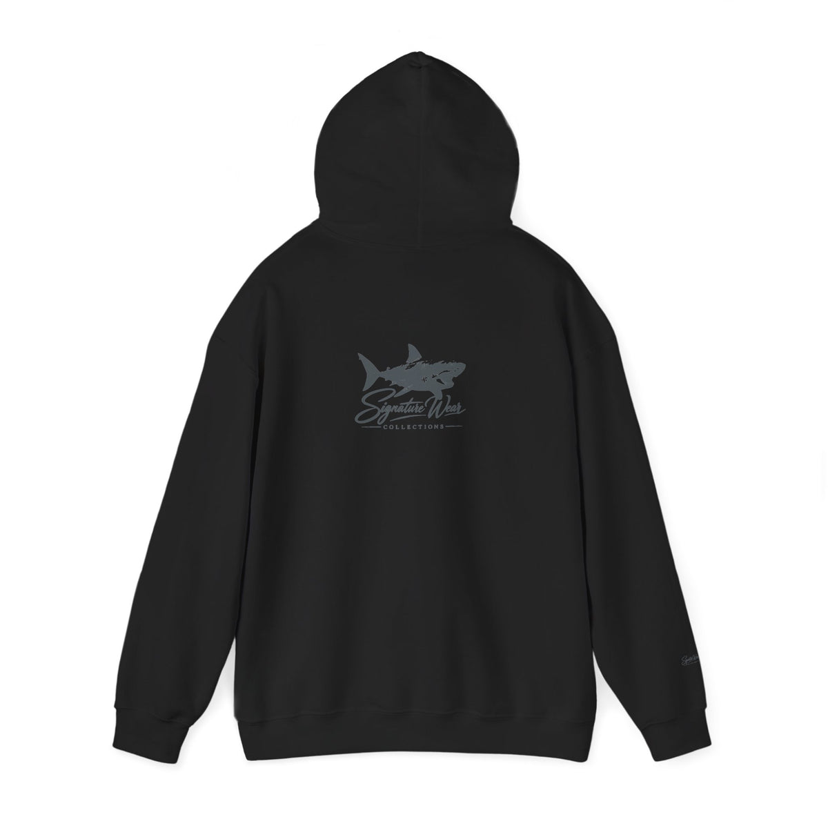 Shark Logo Hoodie — "Signature Wear" Graphic Pullover | White, Black & More