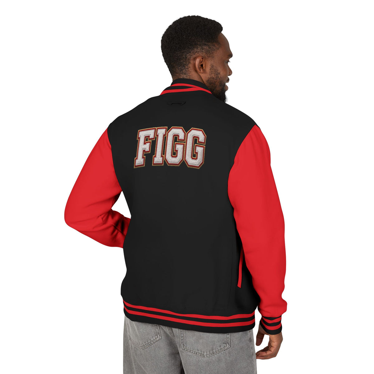 FIGG Letterman Jacket — Burgundy, Black, Navy & Bright Colors