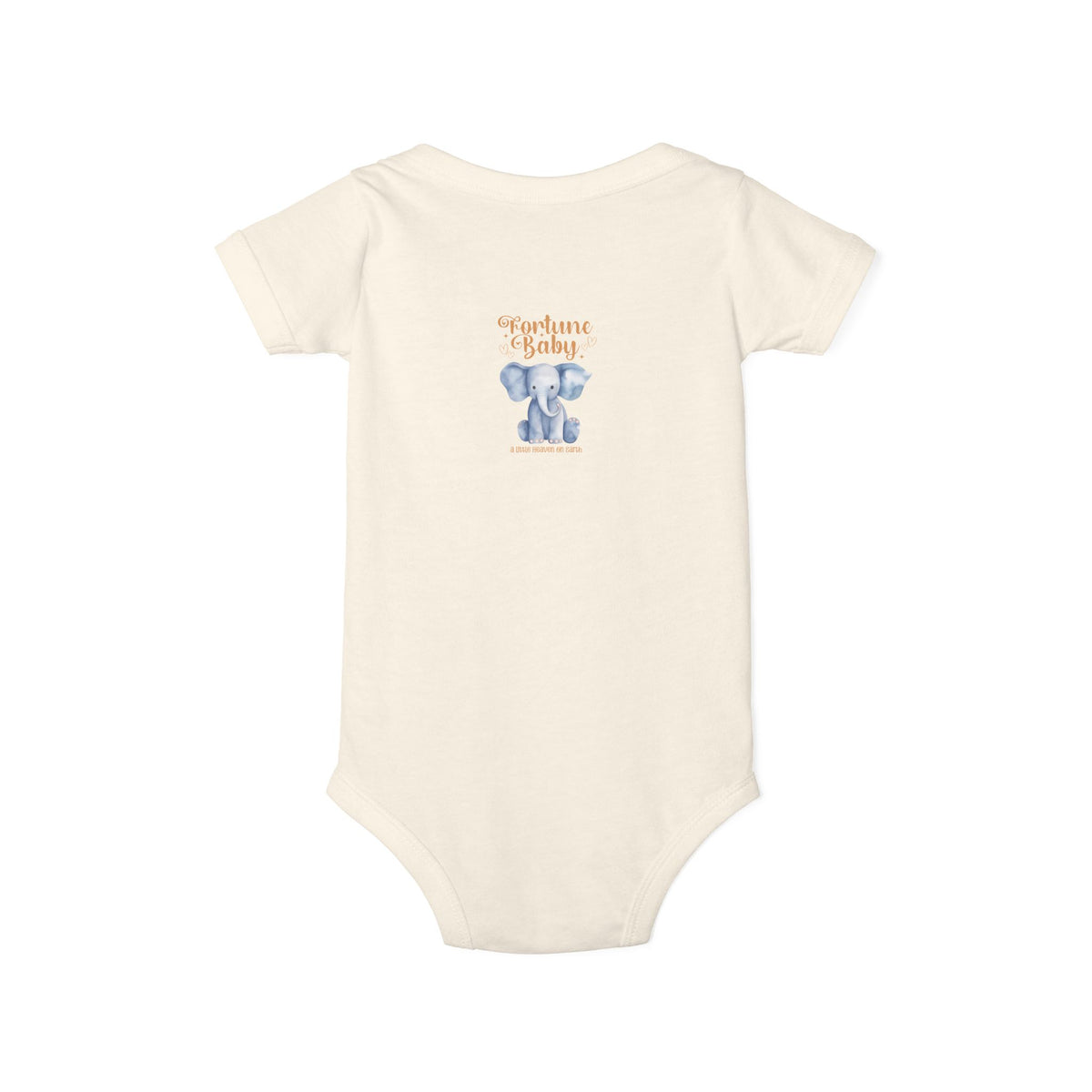 Fortune Baby Elephant Infant Onesie — Cute Blue Elephant Baby Bodysuit