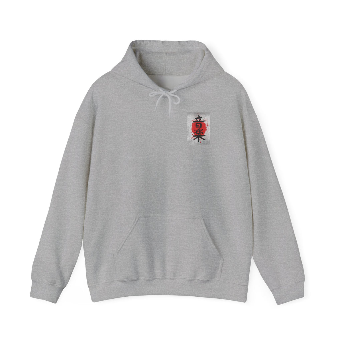 Samurai Poppy Hoodie — Japanese Ink Art Hooded Sweatshirt