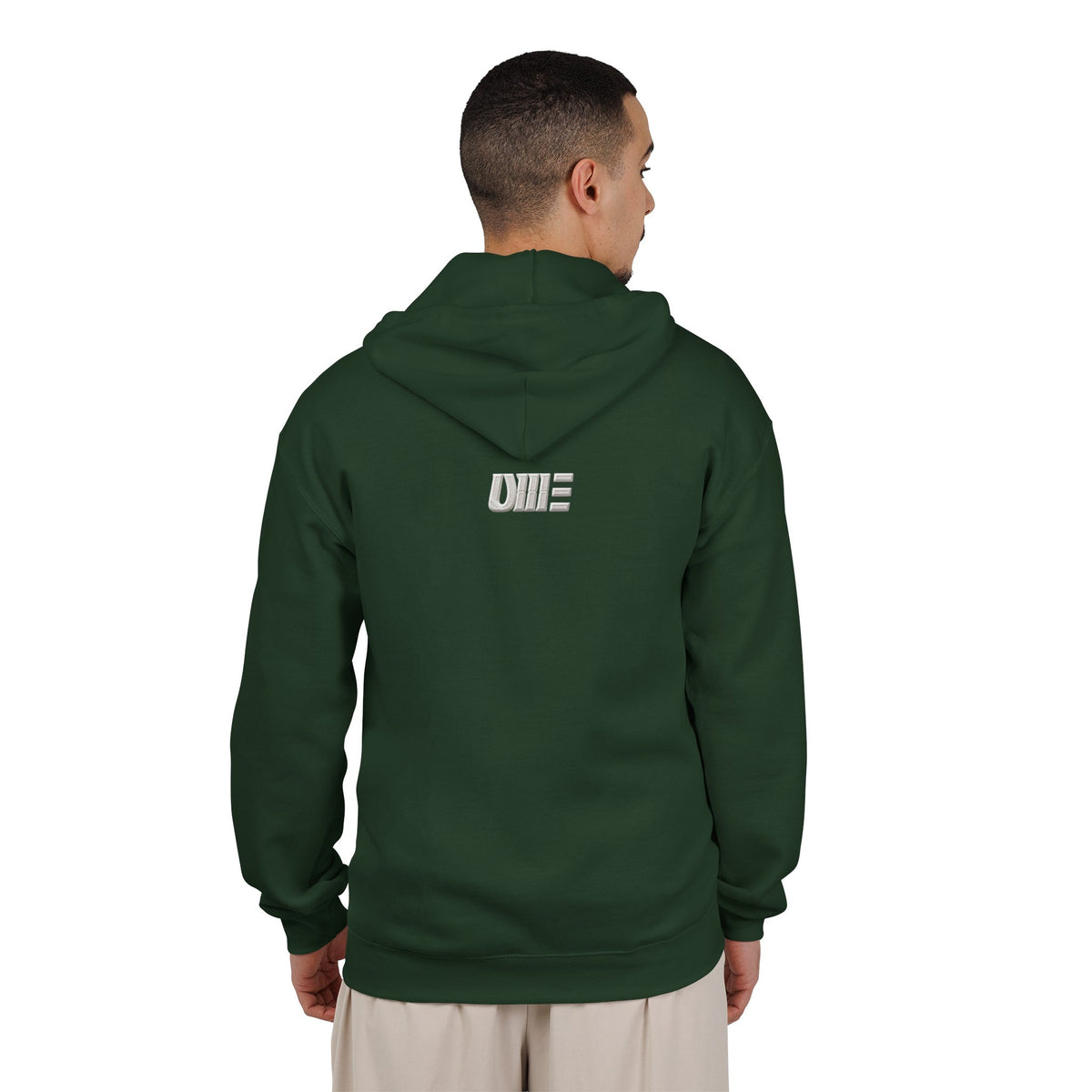 Full-Zip Midweight Hoodie — Multi-Color Minimal Graphic