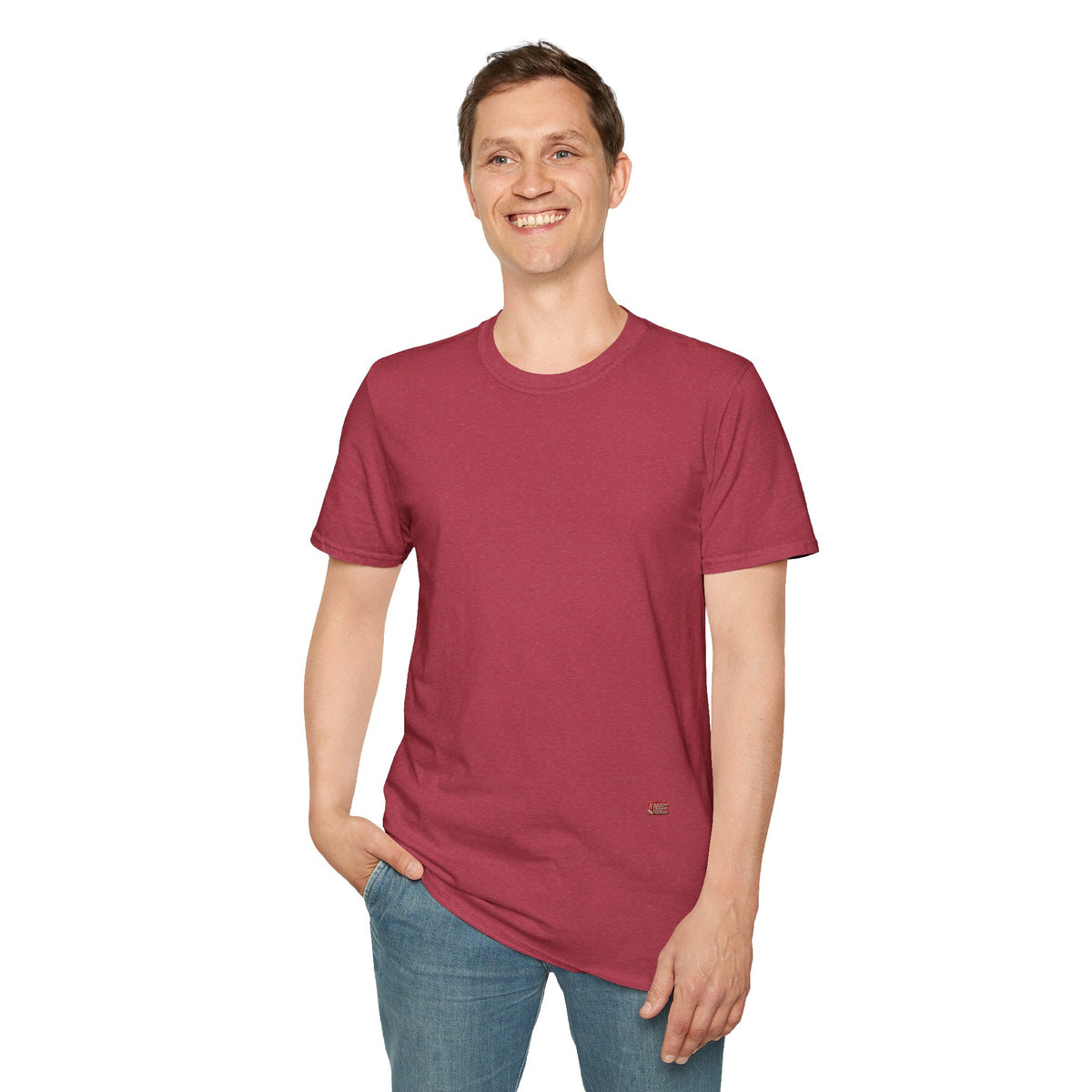 Minimalist Tiny Logo T-Shirt — Navy, White & More Base Colors
