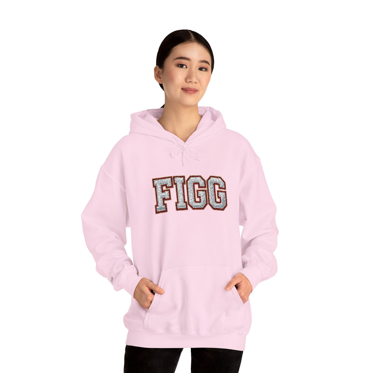 FFiGG Embroidered Varsity Hoodie — White, Black, Grey & More Colors