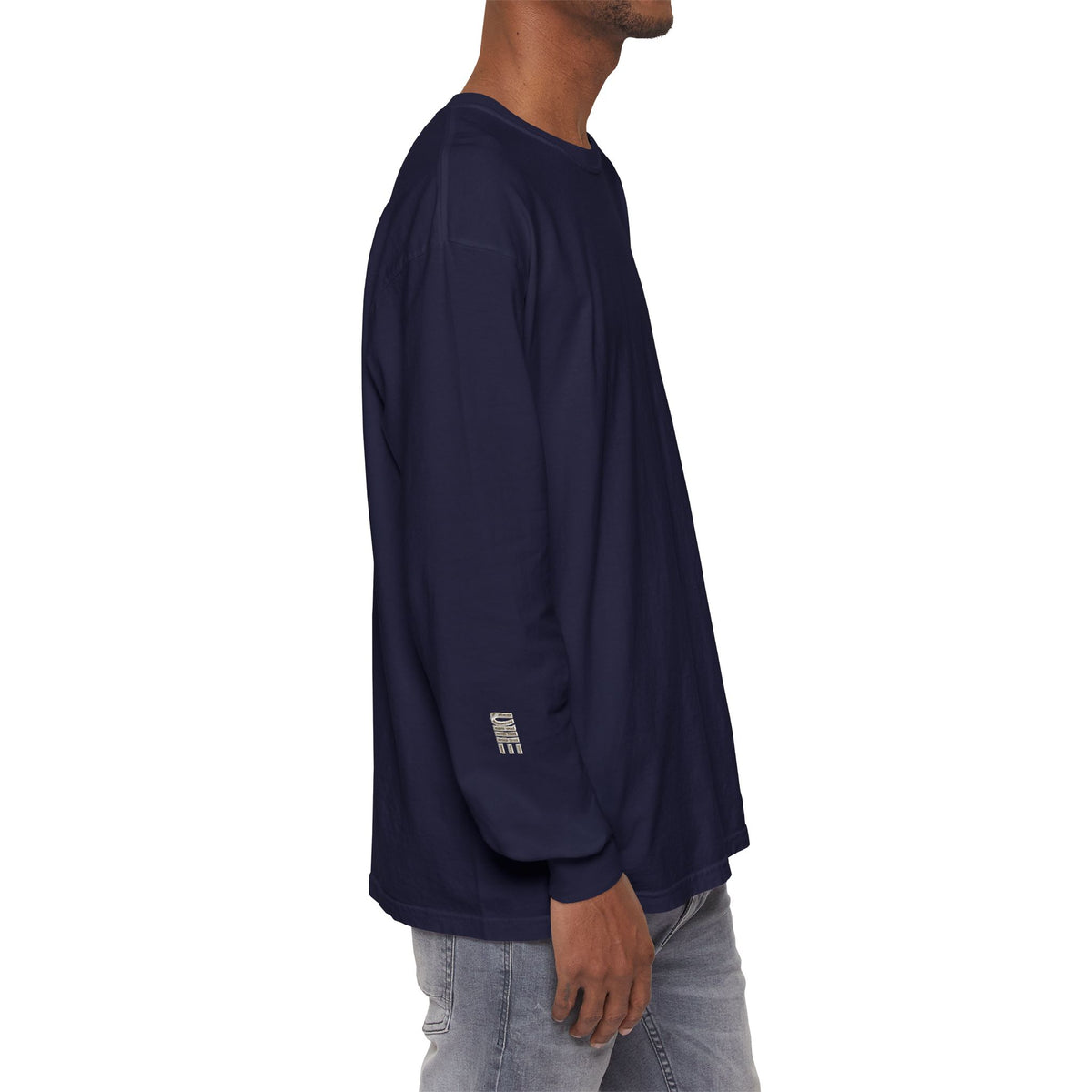 Garment-Dyed Long-Sleeve T-Shirt — Multi-Color Minimal Graphic