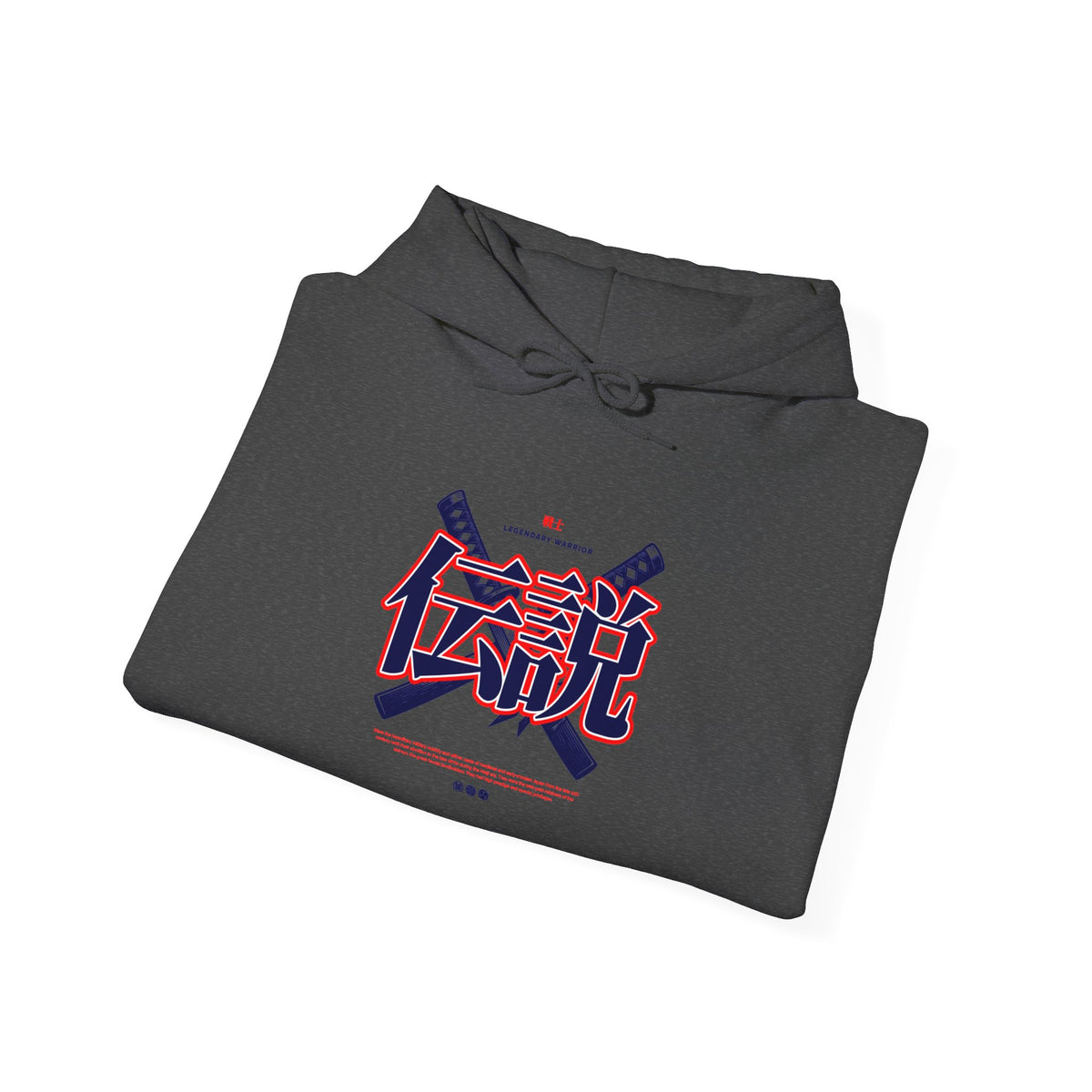 Legend Kanji Hoodie — Retro Samurai Sword Graphic Pullover