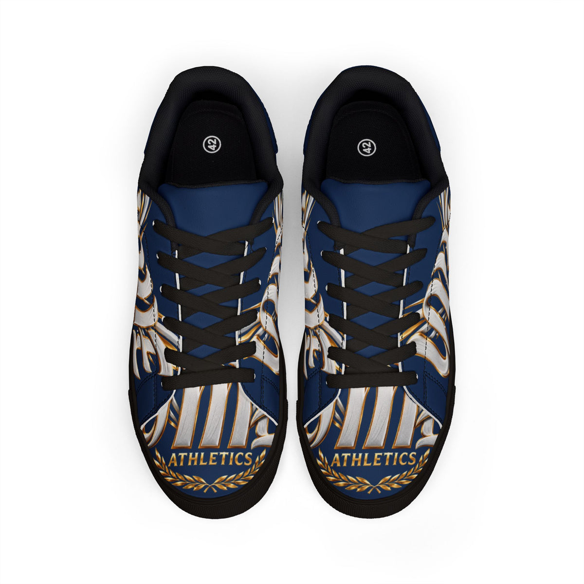 Copy of Low-Top Leather Sneakers — Black Gold Athletic Graphic