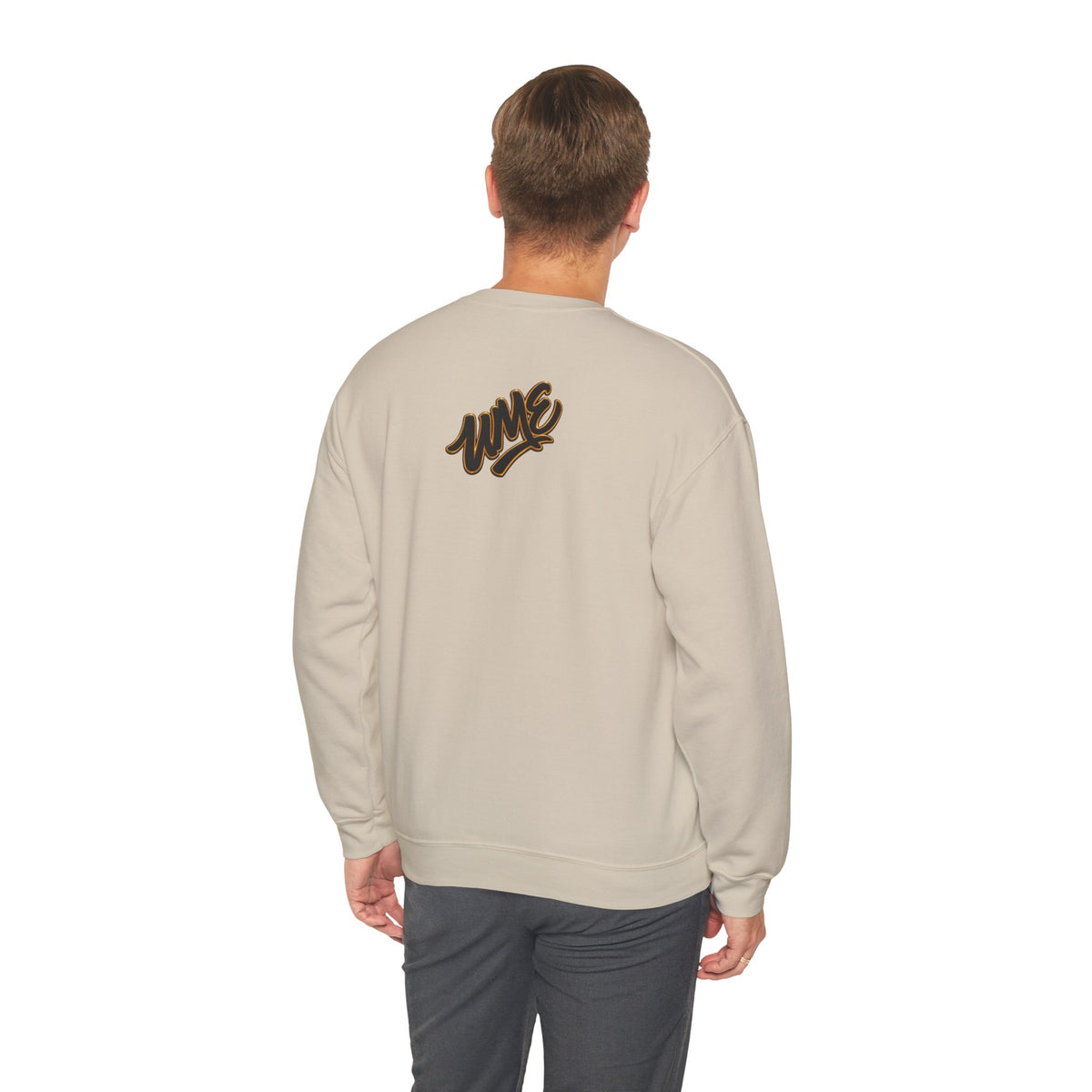 Crewneck Sweatshirt — UME Black Logo All-Over Print