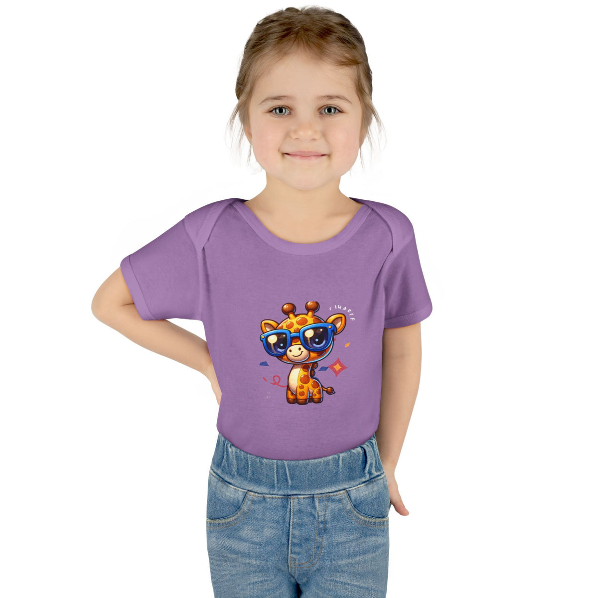 Giraffe Sunglasses Baby Bodysuit — Cute Infant Onesie