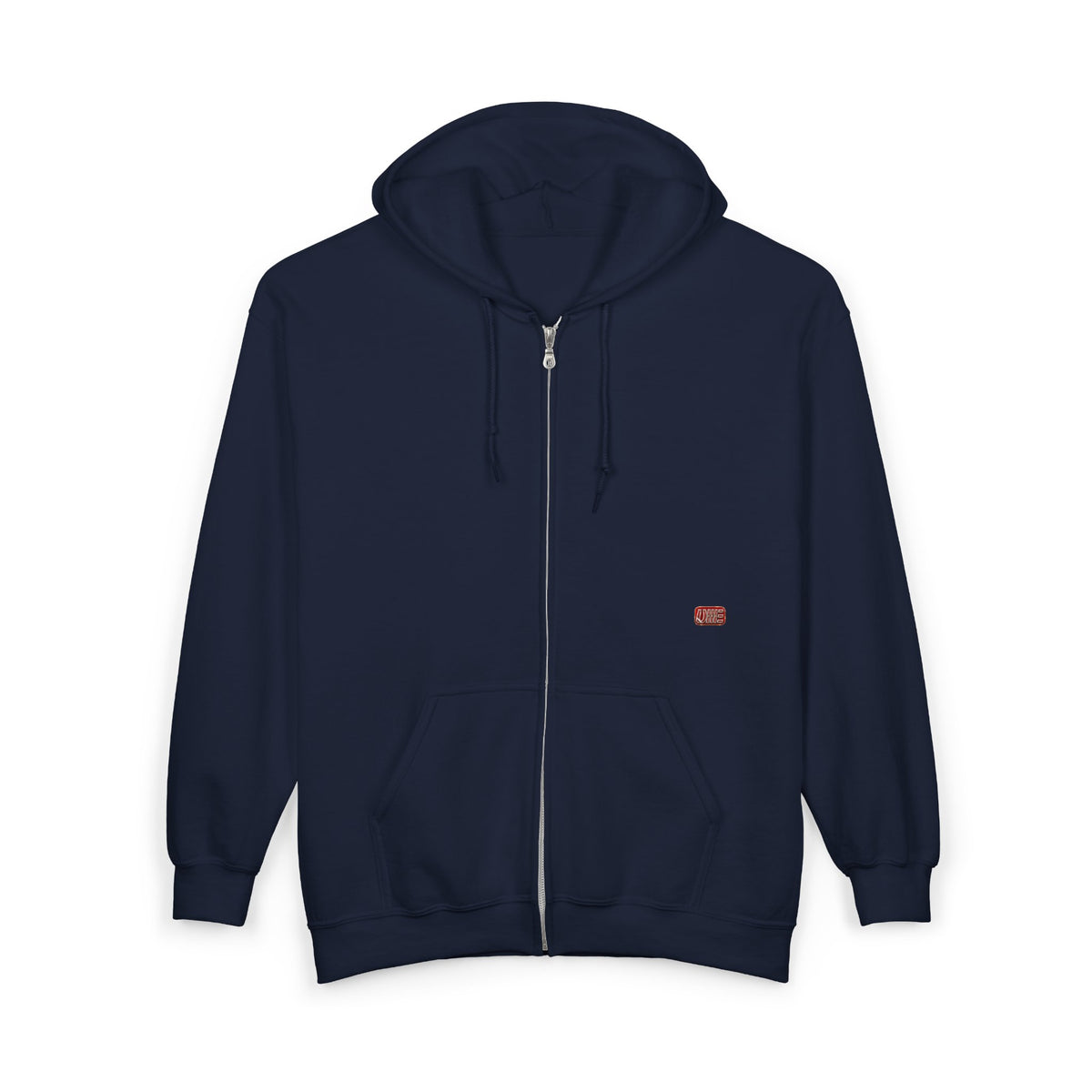 Minimalist Full-Zip Hoodie — White, Black & More Base Colors