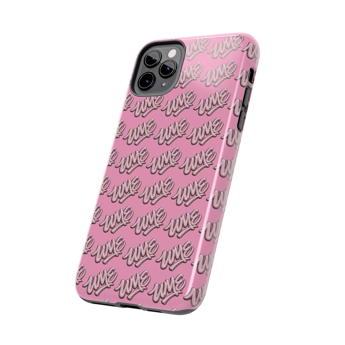 UME Tough Phone Case — Pink Logo Print | iPhone & Samsung