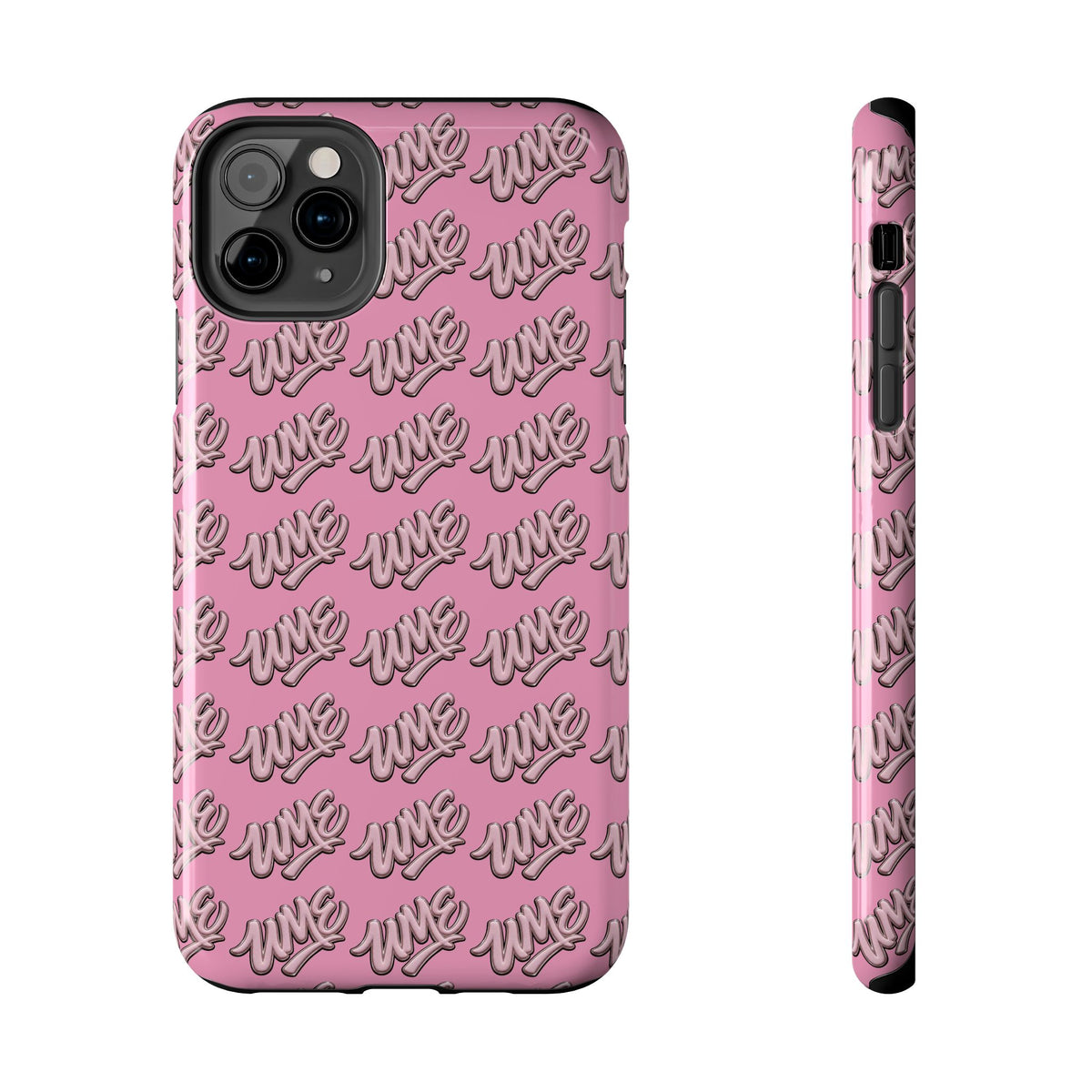 UME Tough Phone Case — Pink Logo Print | iPhone & Samsung