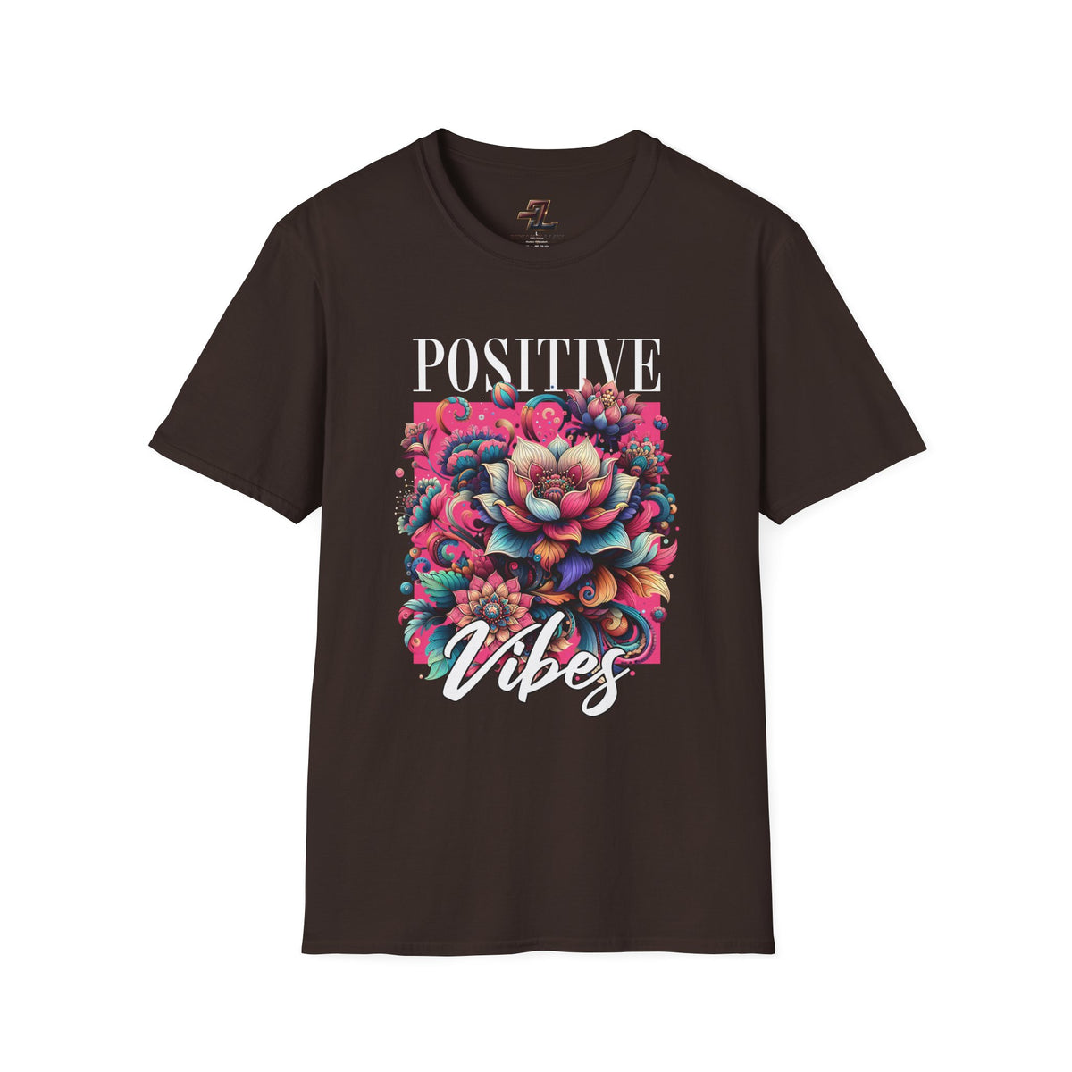Positive Vibes T‑Shirt — Floral Retro Graphic Tee
