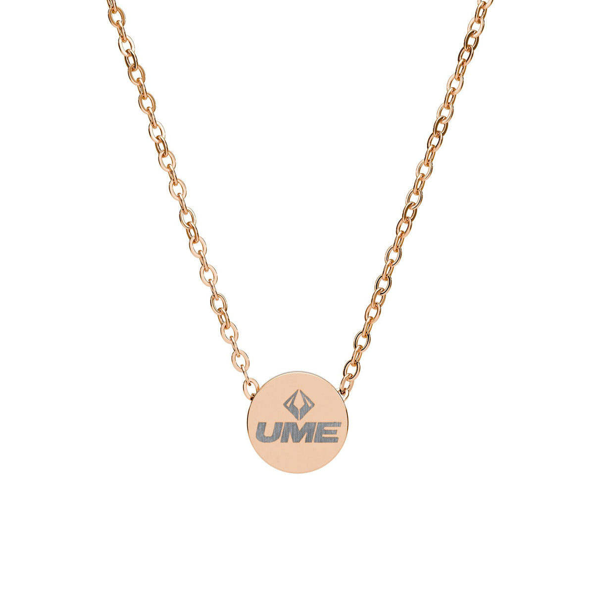Engravable Mini Circle Necklace — Personalized Disc Pendant (Custom Text/Logo)