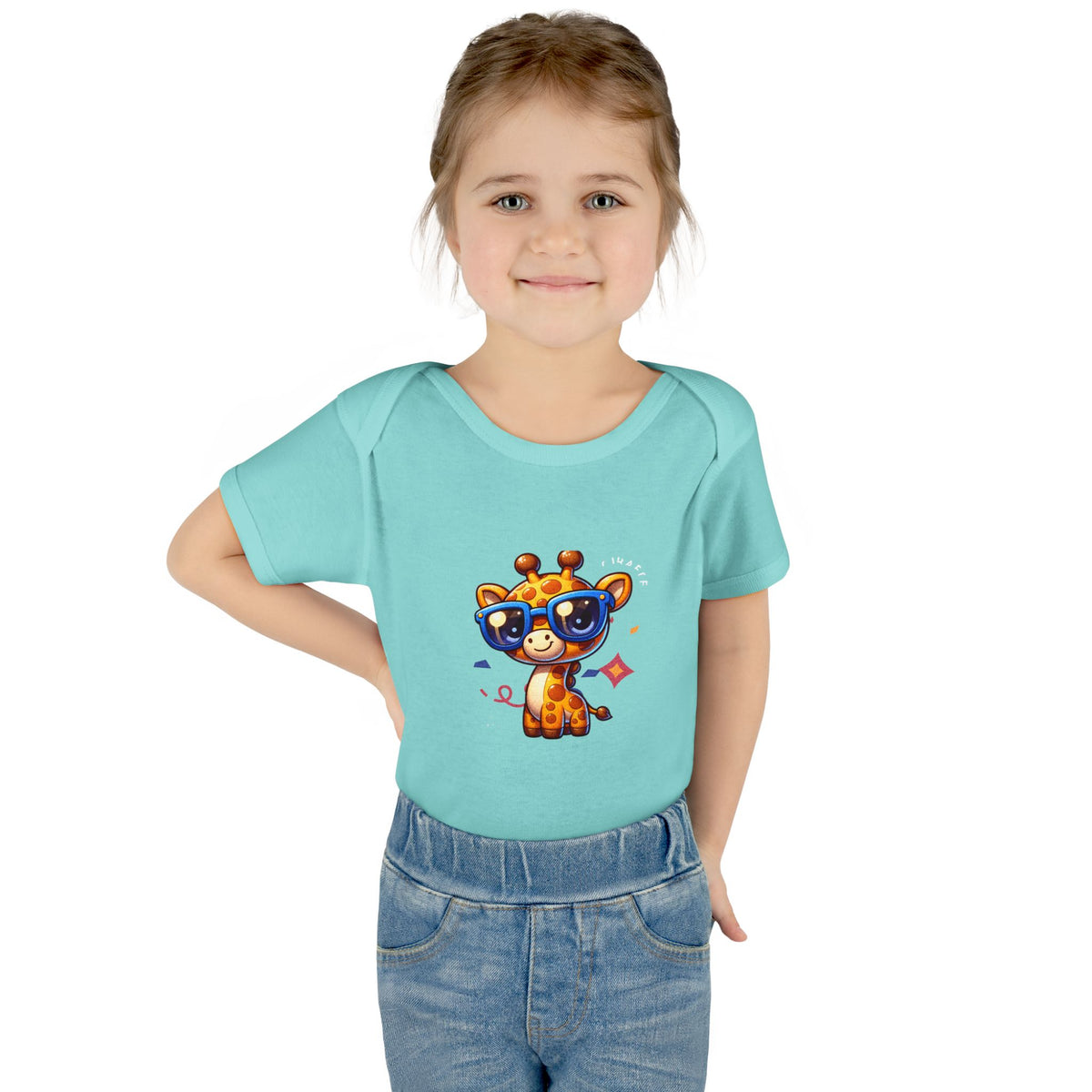 Giraffe Sunglasses Baby Bodysuit — Cute Infant Onesie