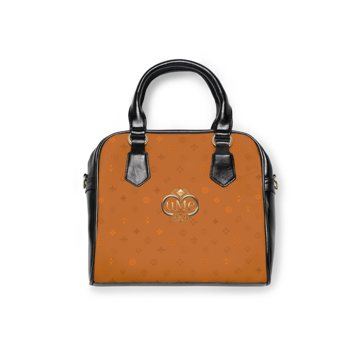UME Monogram Shoulder Handbag — Cognac All-Over Print