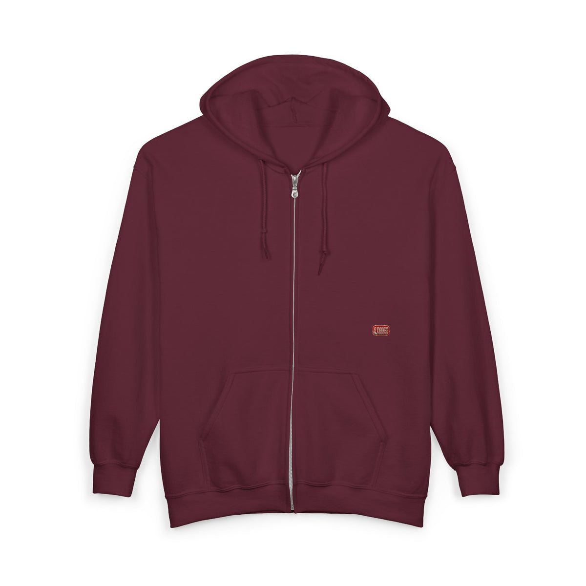 Minimalist Full-Zip Hoodie — White, Black & More Base Colors