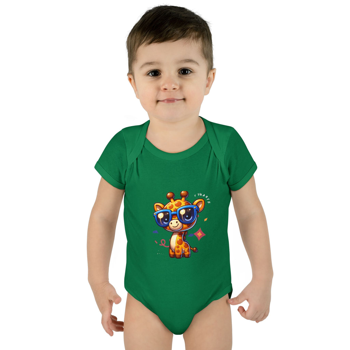 Giraffe Sunglasses Baby Bodysuit — Cute Infant Onesie