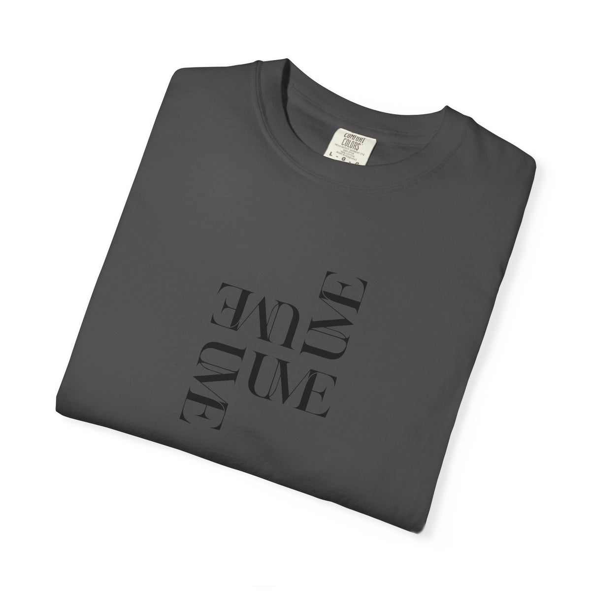 UME Typography Garment-Dyed T-Shirt — White, Ivory & More Colors