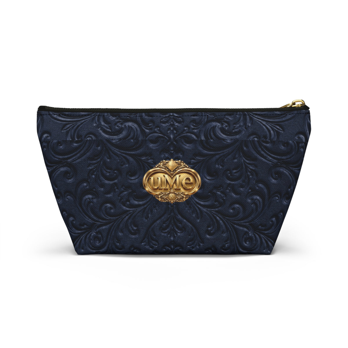 Navy UME Gold Crest Accessory Pouch — All-Over Print
