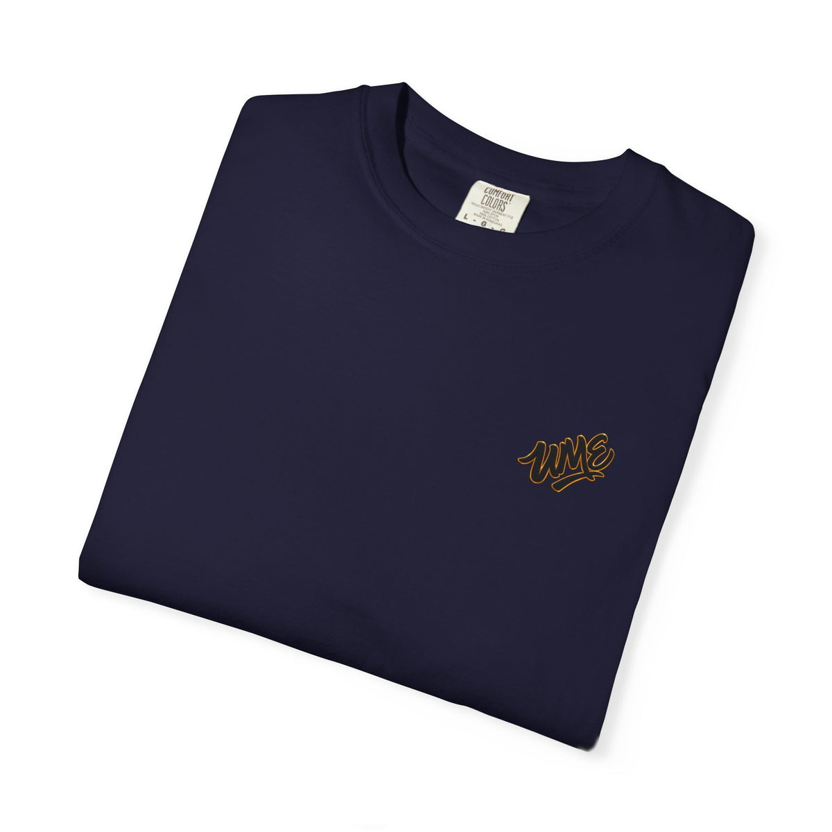 Garment-Dyed Heavyweight Tee — UME Black Logo Front & Back