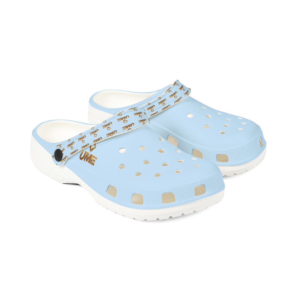 Light Blue All-Over Print EVA Foam Clogs — Slip-On Shoes