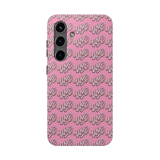UME Tough Phone Case — Pink Logo Print | iPhone & Samsung