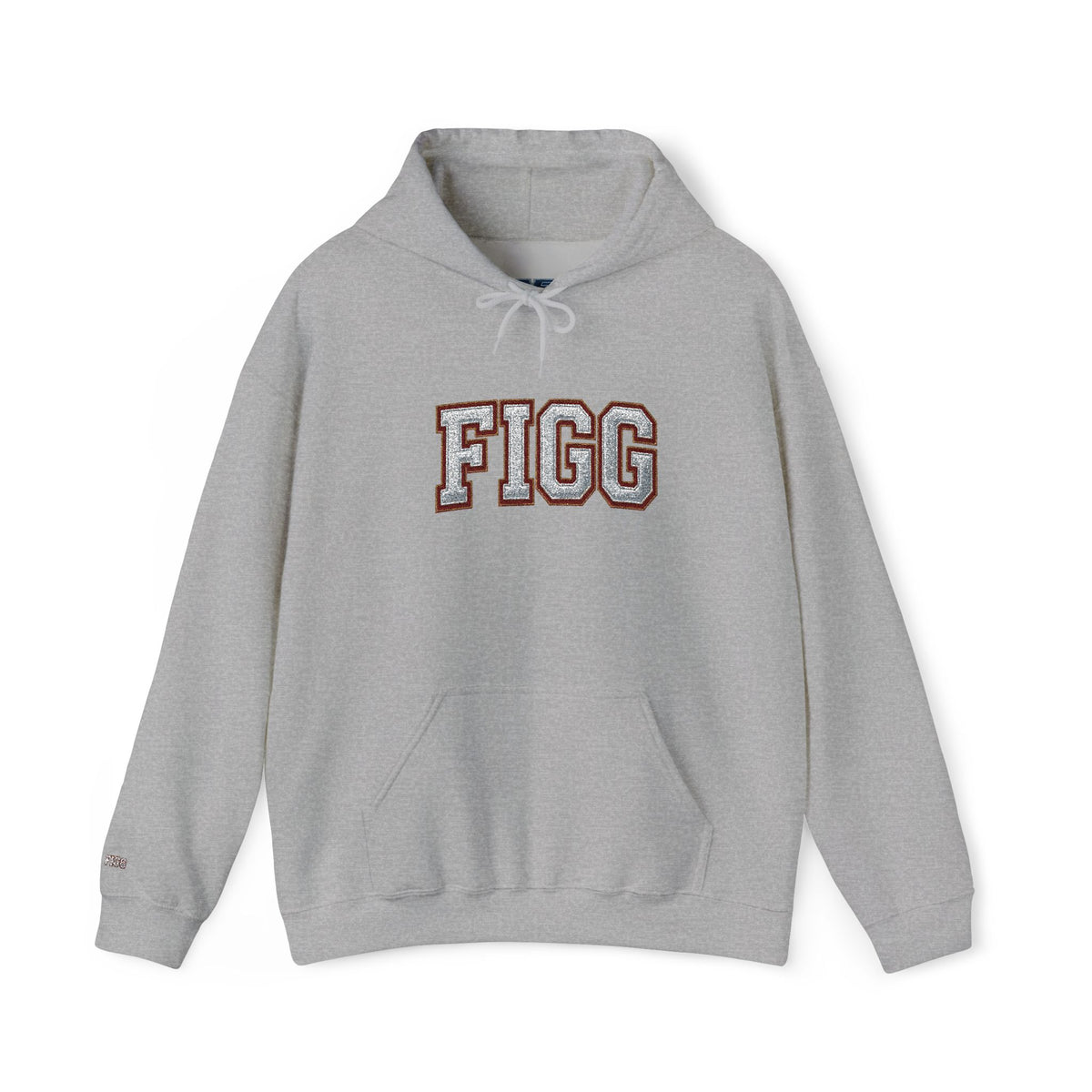 FFiGG Embroidered Varsity Hoodie — White, Black, Grey & More Colors