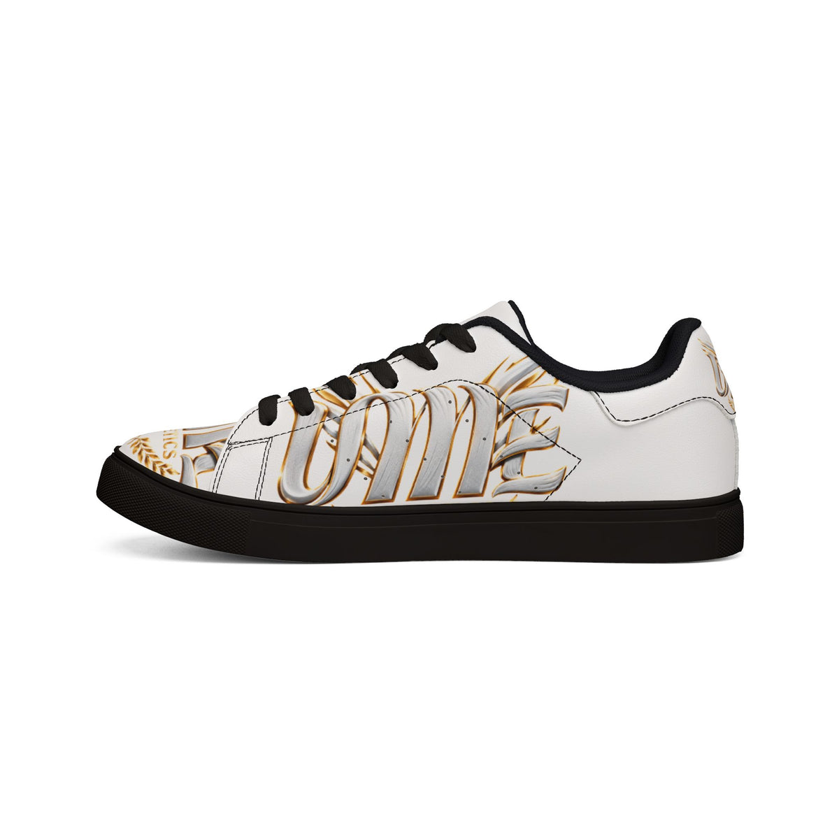 Copy of Copy of Low-Top Leather Sneakers — Black Gold Athletic Graphic