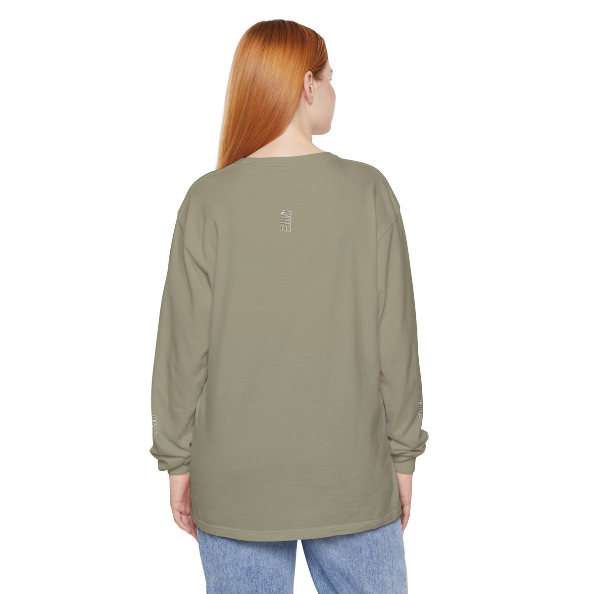 Garment-Dyed Long-Sleeve T-Shirt — Multi-Color Minimal Graphic