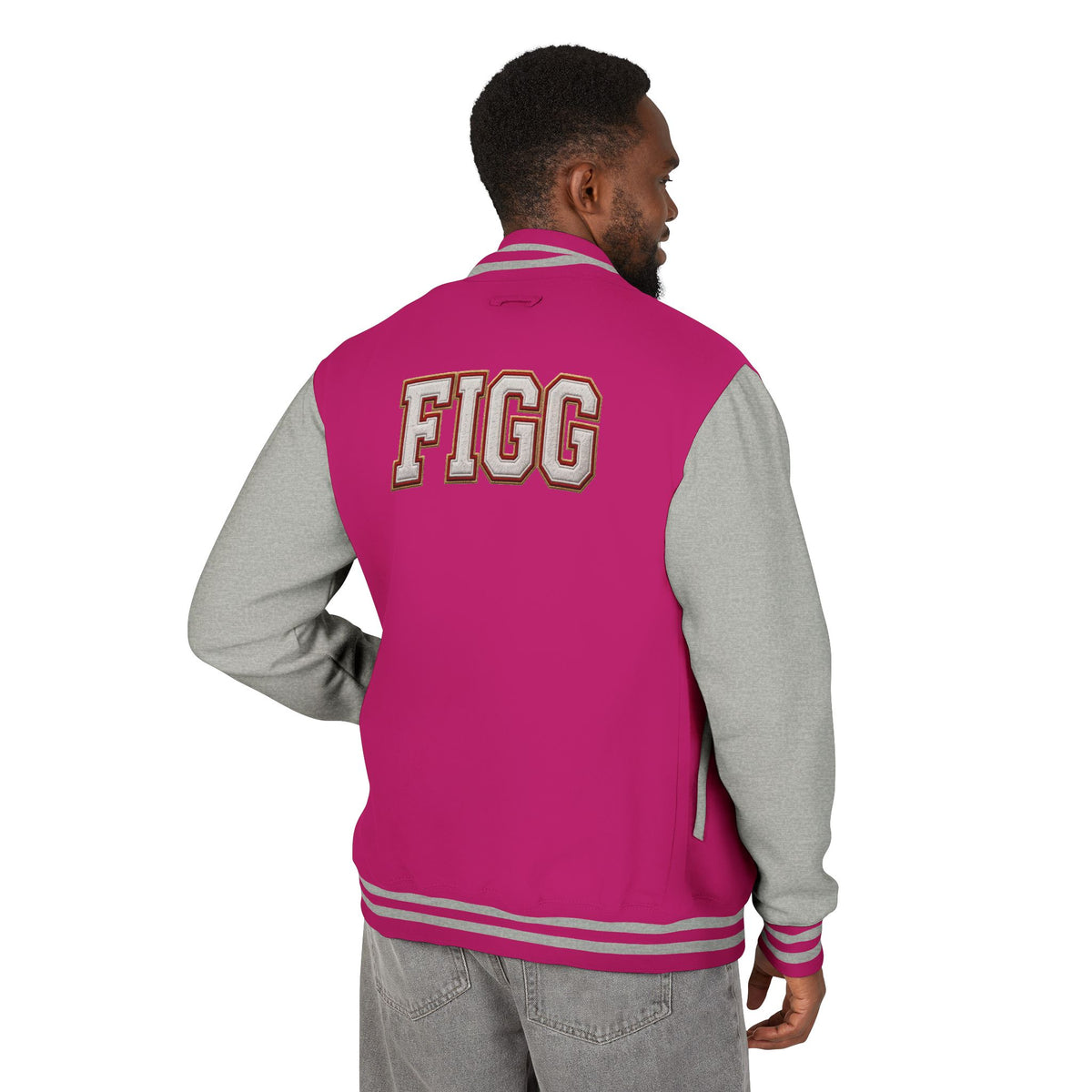 FIGG Letterman Jacket — Burgundy, Black, Navy & Bright Colors