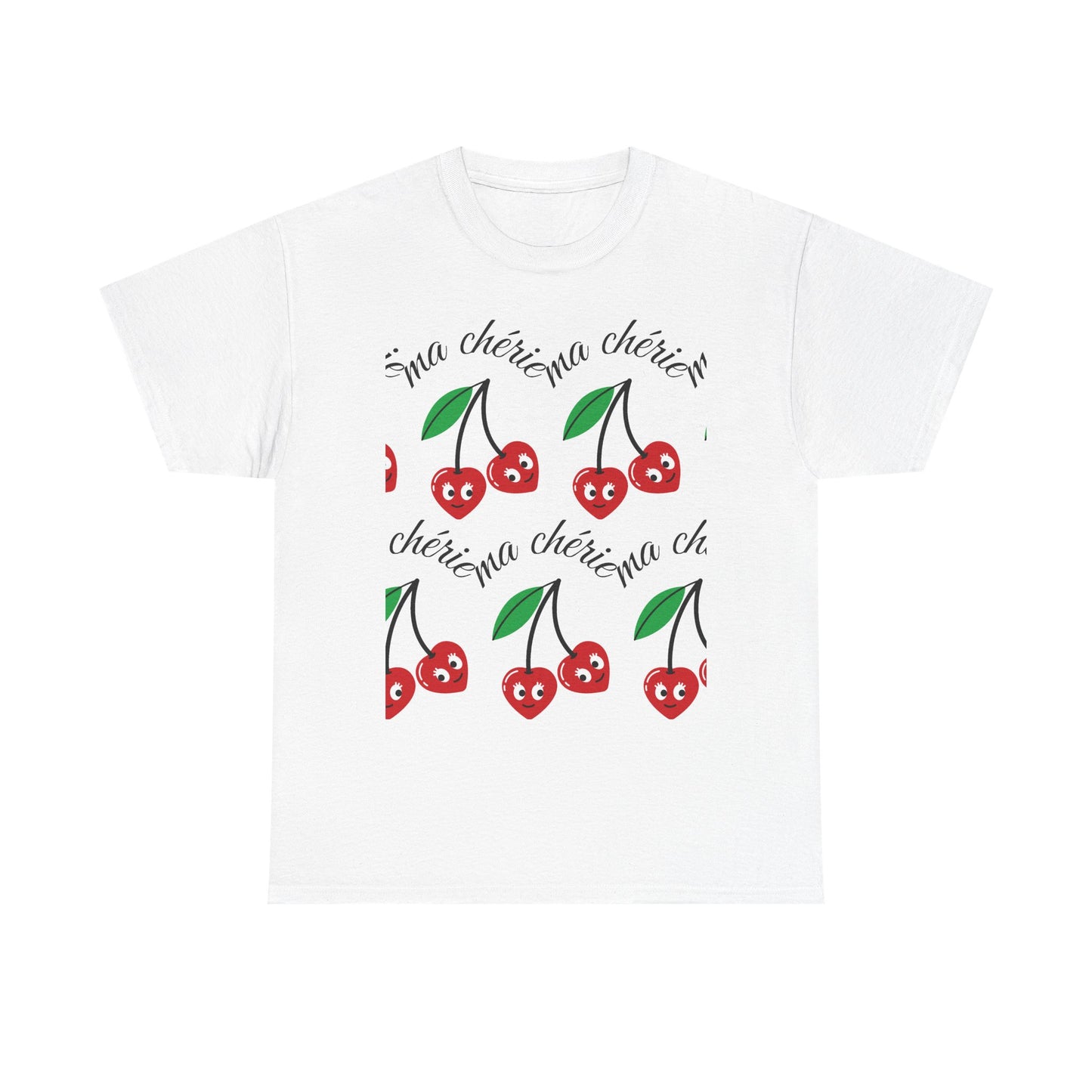 Cherry Pattern T‑Shirt — Cute Cherie Graphic Tee