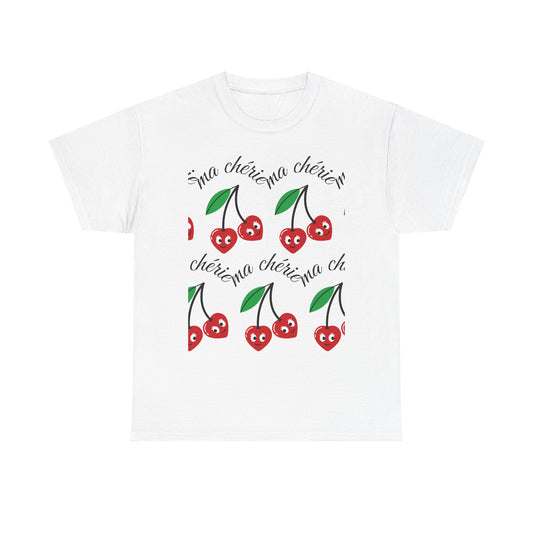 Cherry Pattern T‑Shirt — Cute Cherie Graphic Tee