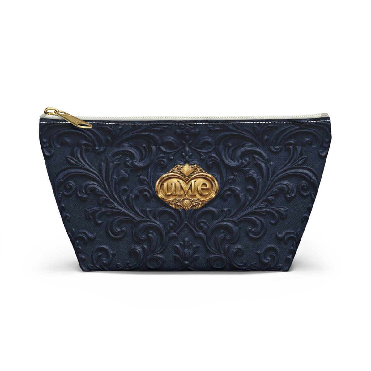 Navy UME Gold Crest Accessory Pouch — All-Over Print