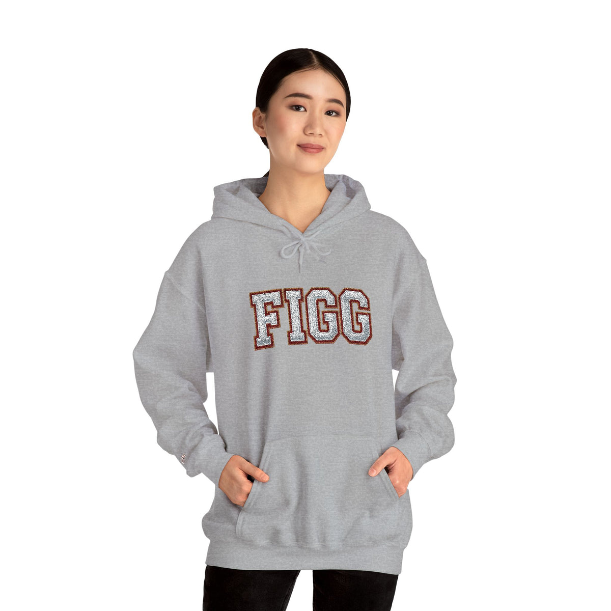 FFiGG Embroidered Varsity Hoodie — White, Black, Grey & More Colors