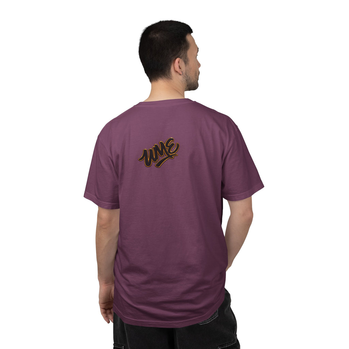 Garment-Dyed Heavyweight Tee — UME Black Logo Front & Back