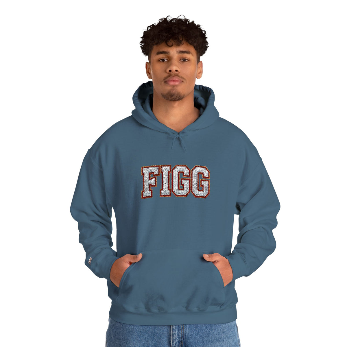 FFiGG Embroidered Varsity Hoodie — White, Black, Grey & More Colors