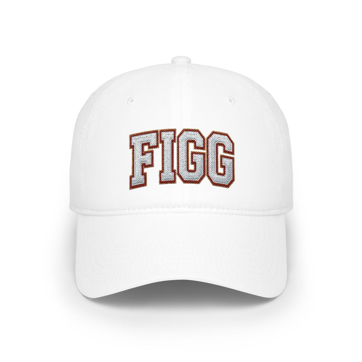 FFiGG Embroidered Low Profile Baseball Cap — Red, Navy, Black & More