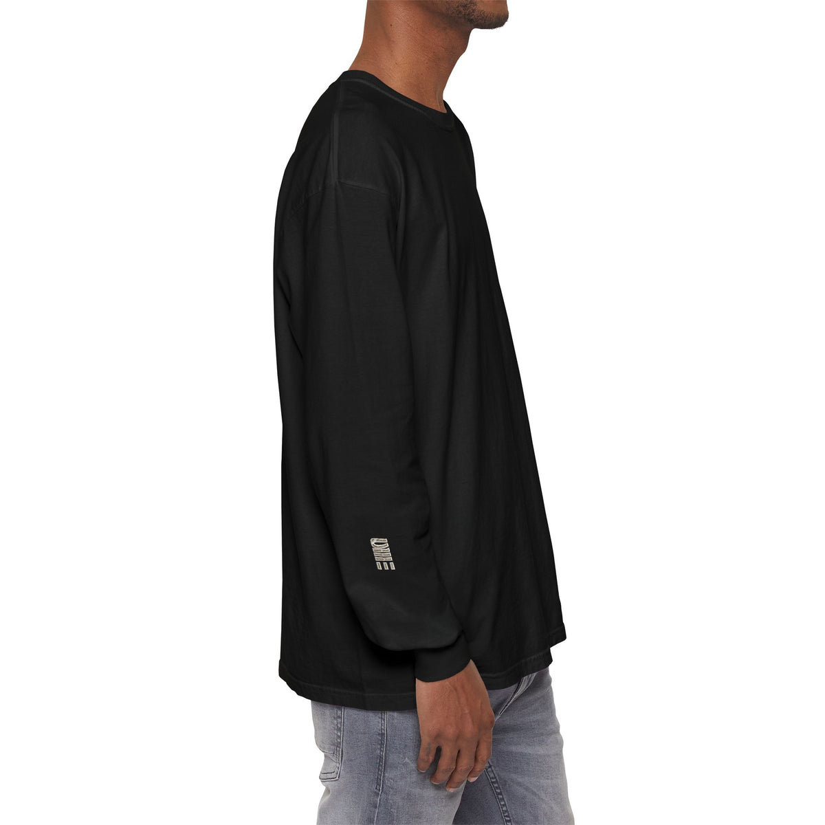 Garment-Dyed Long-Sleeve T-Shirt — Multi-Color Minimal Graphic