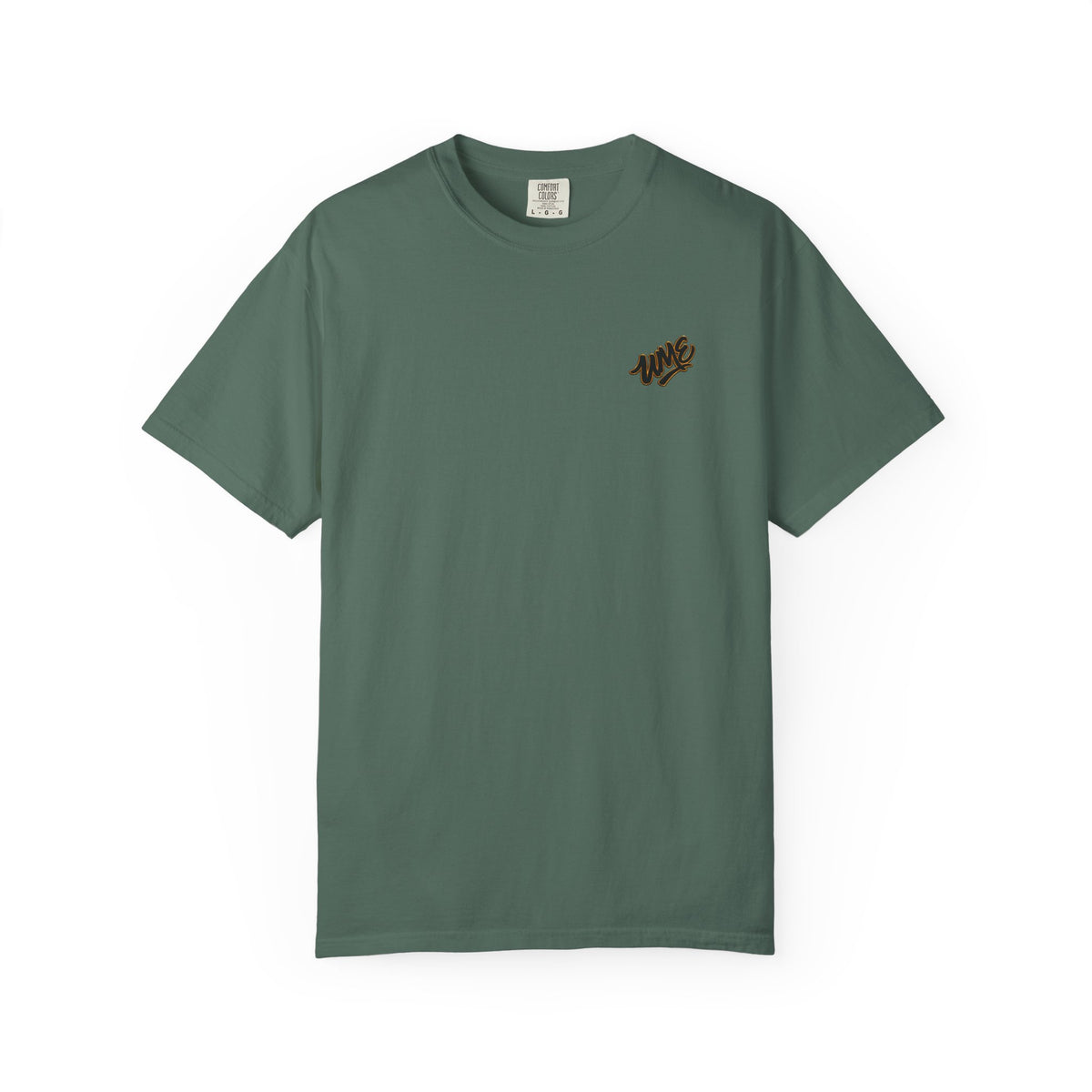 Garment-Dyed Heavyweight Tee — UME Black Logo Front & Back